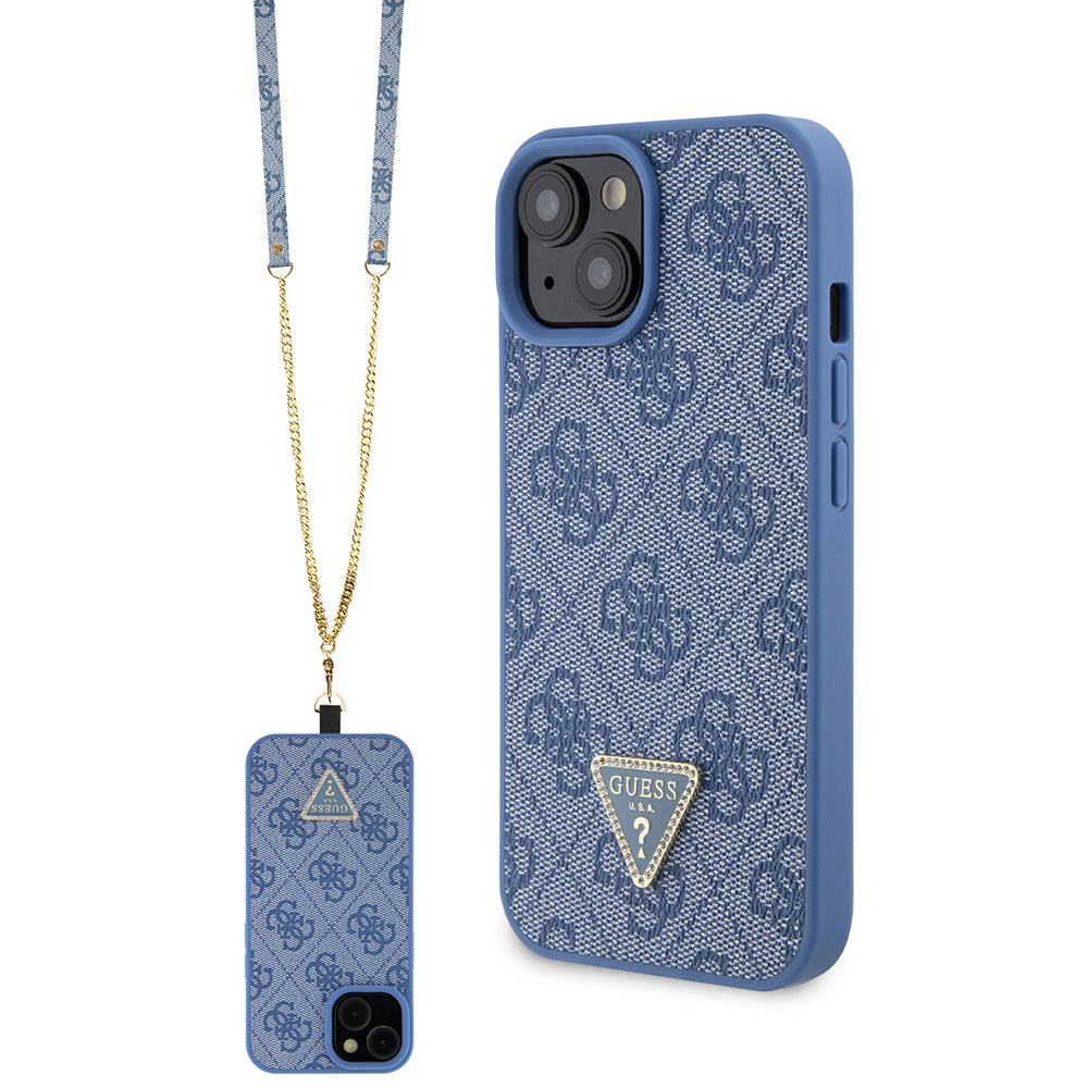 Futrola za Apple iPhone 15, Guess, Crossbody 4G Metal Logo, Plava