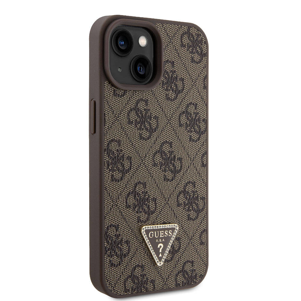 Futrola za Apple iPhone 15, Guess, Crossbody 4G Metal Logo, Smeđa