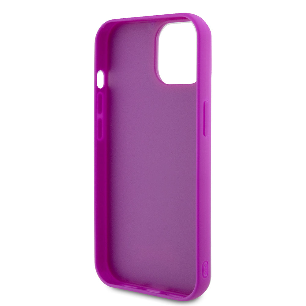 Futrola za Apple iPhone 15, Guess, Disco Metal Script, Fuksija