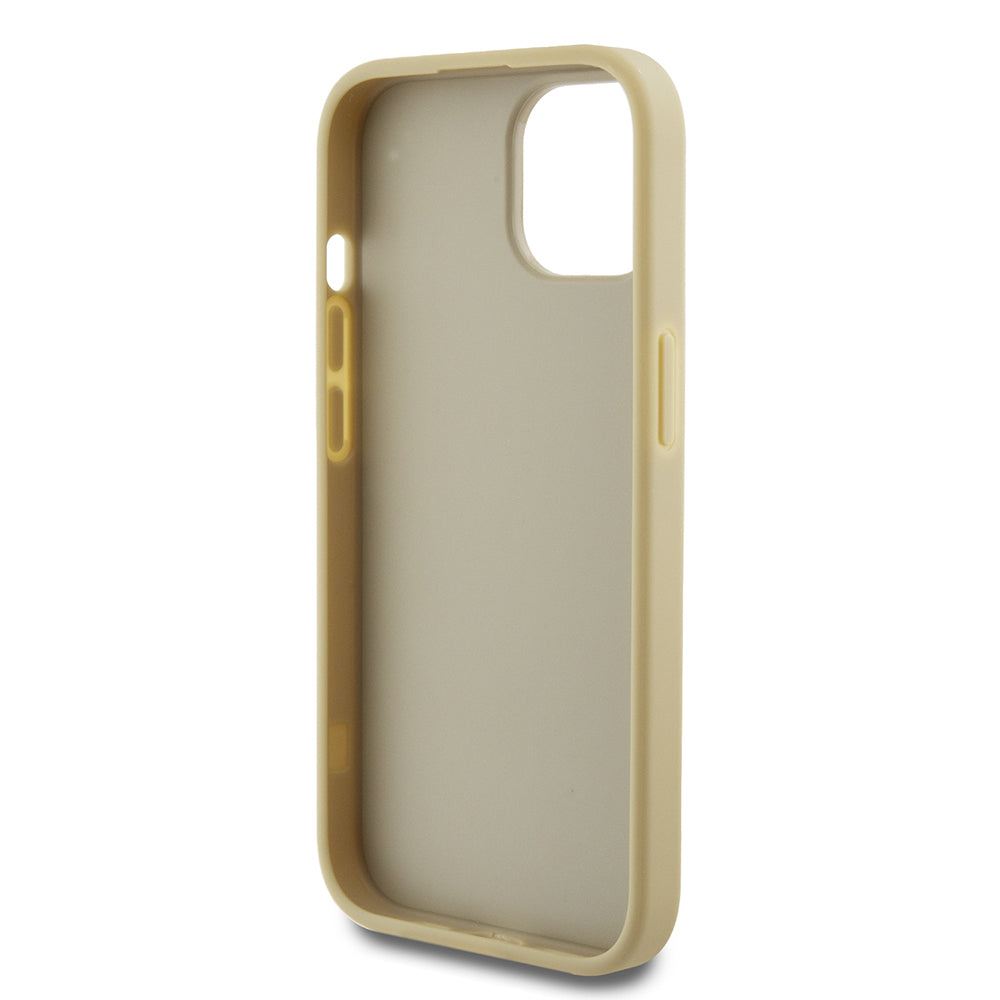 Futrola za Apple iPhone 15, Guess, Glitter Big 4G Script, Zlatna