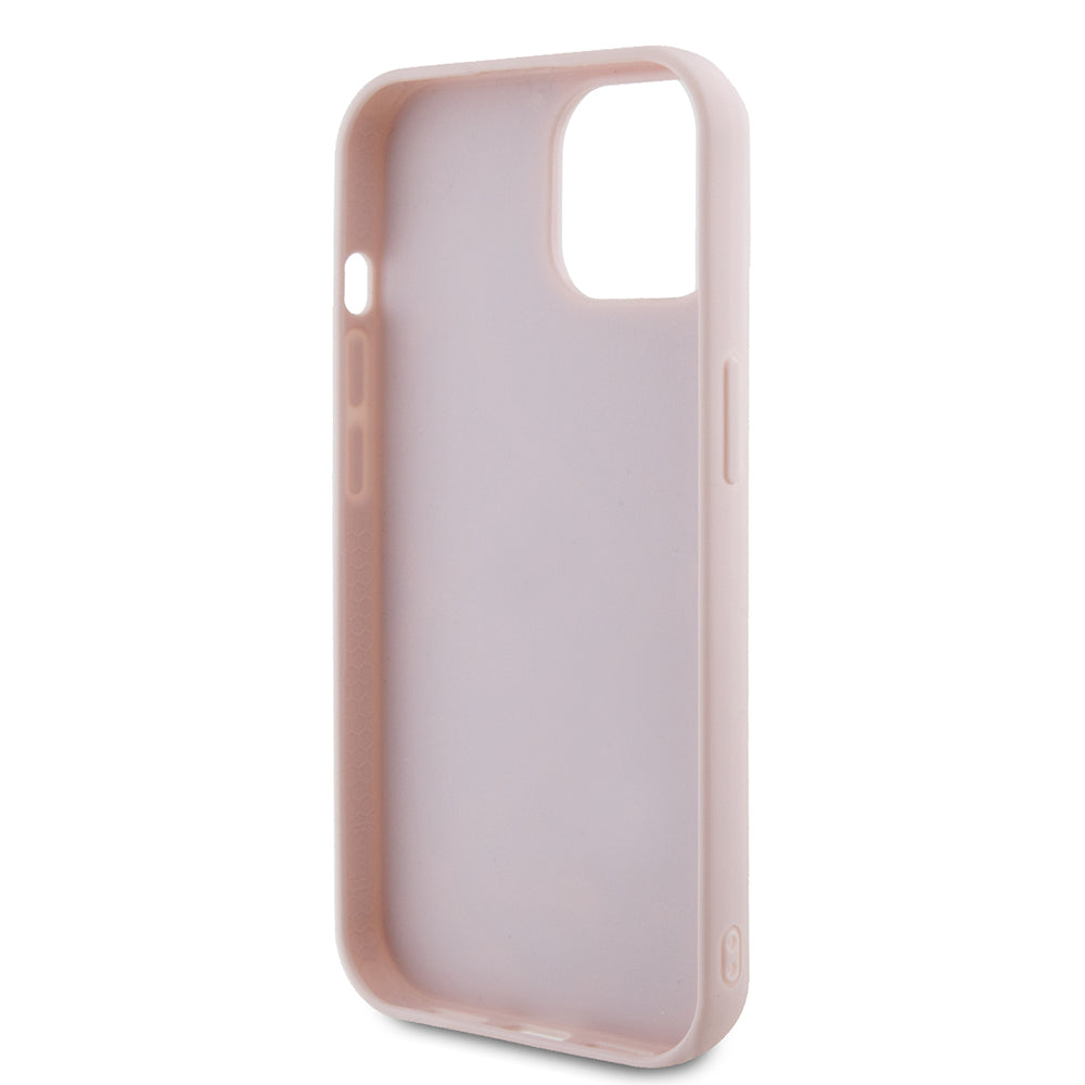 Futrola za Apple iPhone 15, Guess, Quilted Metal Logo, Roza