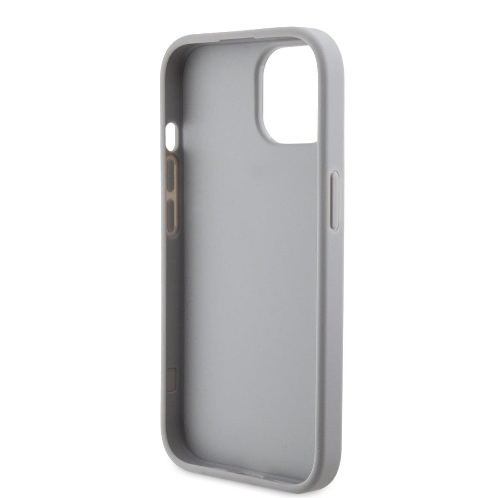 Futrola za Apple iPhone 15, Guess, Strass Metal Logo, Srebrna