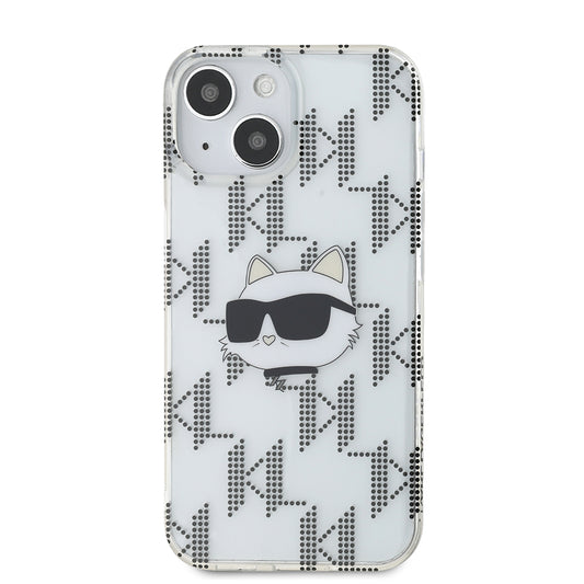 Futrola za Apple iPhone 15, Karl Lagerfeld, IML Electroplated Choupette Head, Prozirna