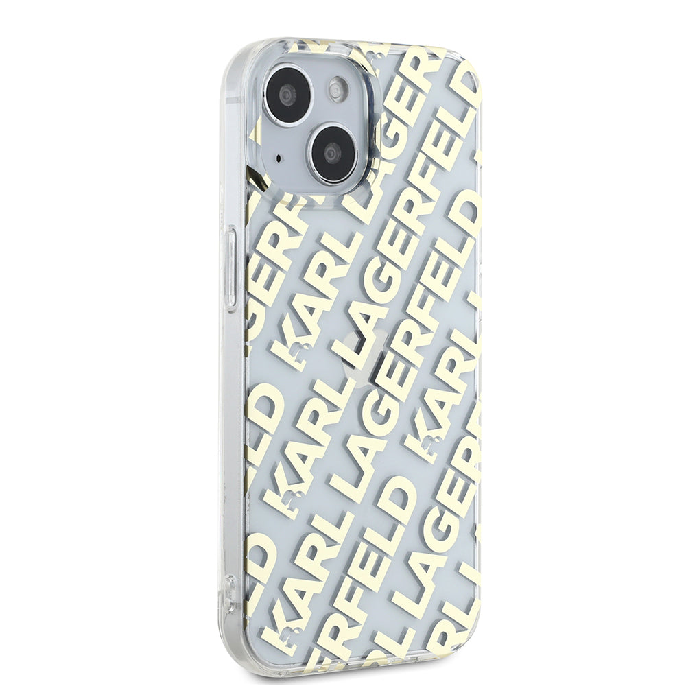 Futrola za Apple iPhone 15, Karl Lagerfeld, IML Luxury Gold Fullover Logo, Zlatna