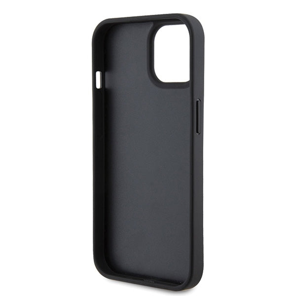Futrola za Apple iPhone 15, Karl Lagerfeld, Monogram Hot Stamp Metal Logo, Crna