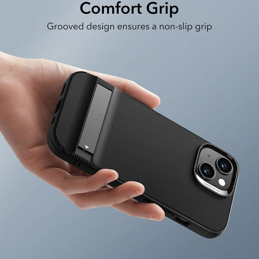 Futrola za Apple iPhone 15 Plus, ESR, Air Shield Boost Kickstand, Crna