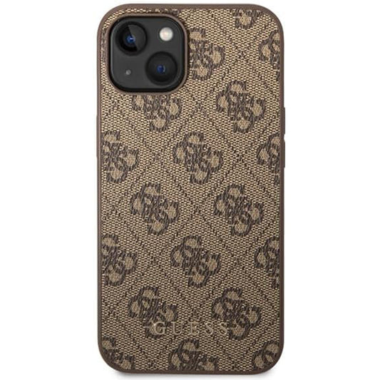 Futrola za Apple iPhone 15 Plus, Guess, 4G Metal Gold Logo, Smeđa