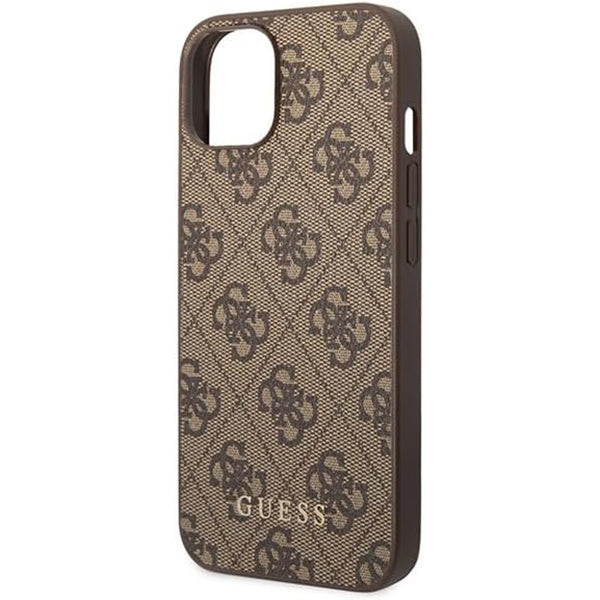Futrola za Apple iPhone 15 Plus, Guess, 4G Metal Gold Logo, Smeđa
