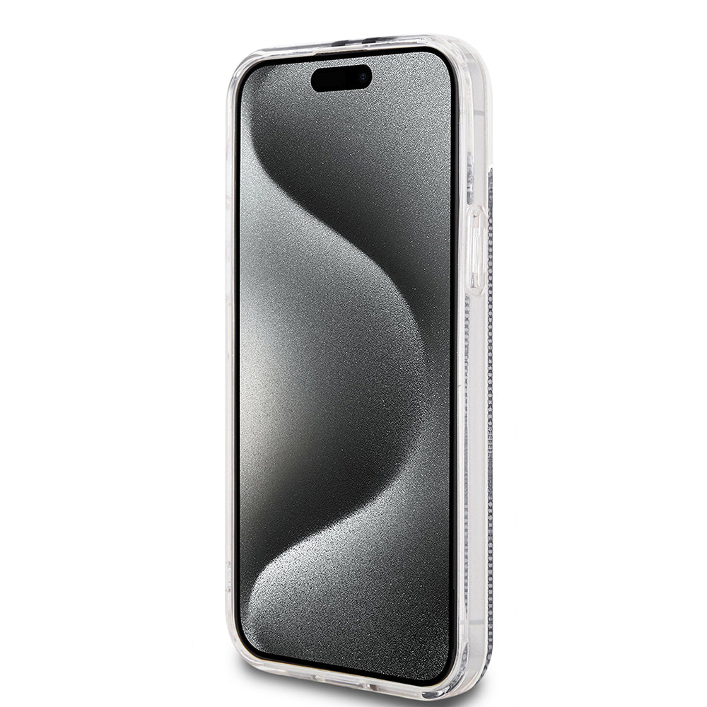 Futrola za Apple iPhone 15 Plus, Guess, IML 4G Gold Stripe, Crna