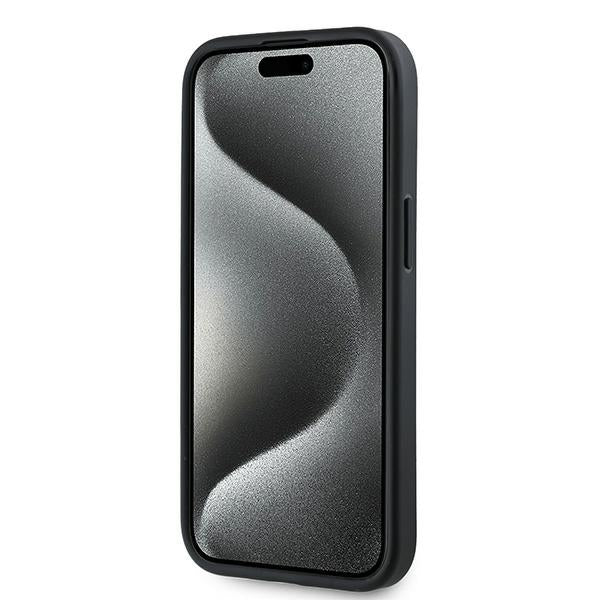 Futrola za Apple iPhone 15 Plus, Karl Lagerfeld, Diagonal Quilted Script, Crna