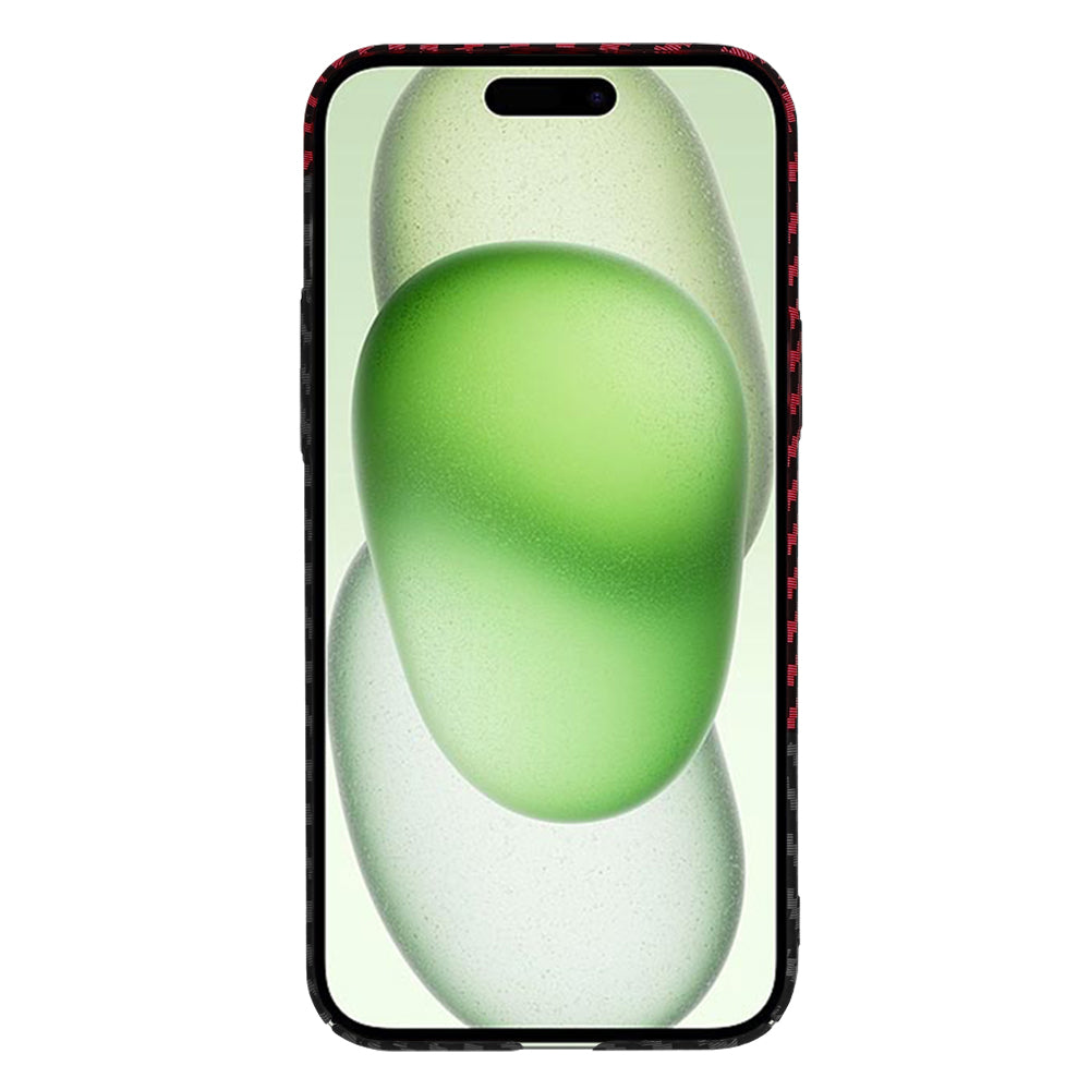 Maska za Apple iPhone 15 Plus, Techsuit, Carbonite FiberShell, Crno Crvena