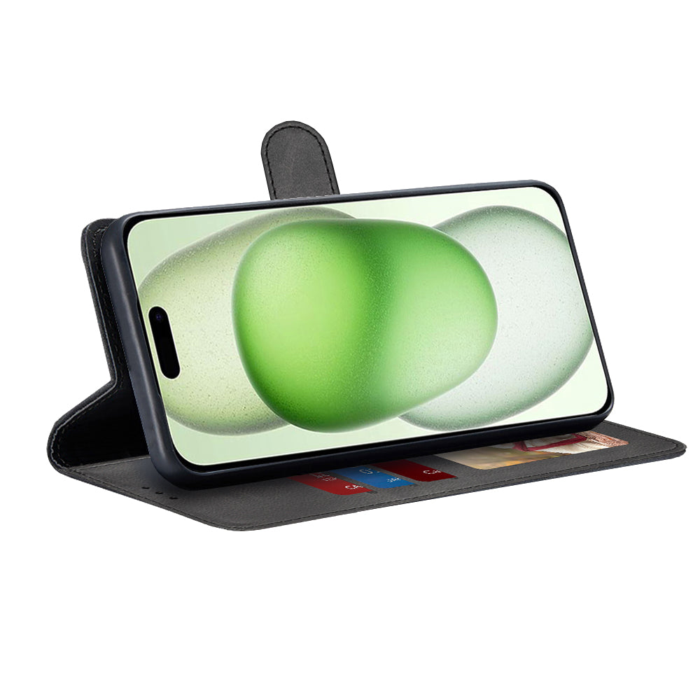 Maska za Apple iPhone 15 Plus, Techsuit, Diary Book, Crna