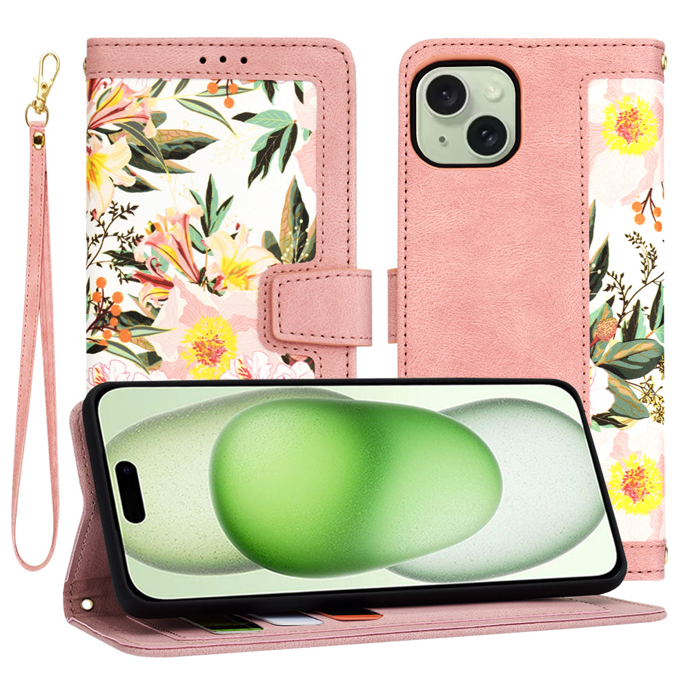 Maska za Apple iPhone 15 Plus, Techsuit, FlipCraft, Roza
