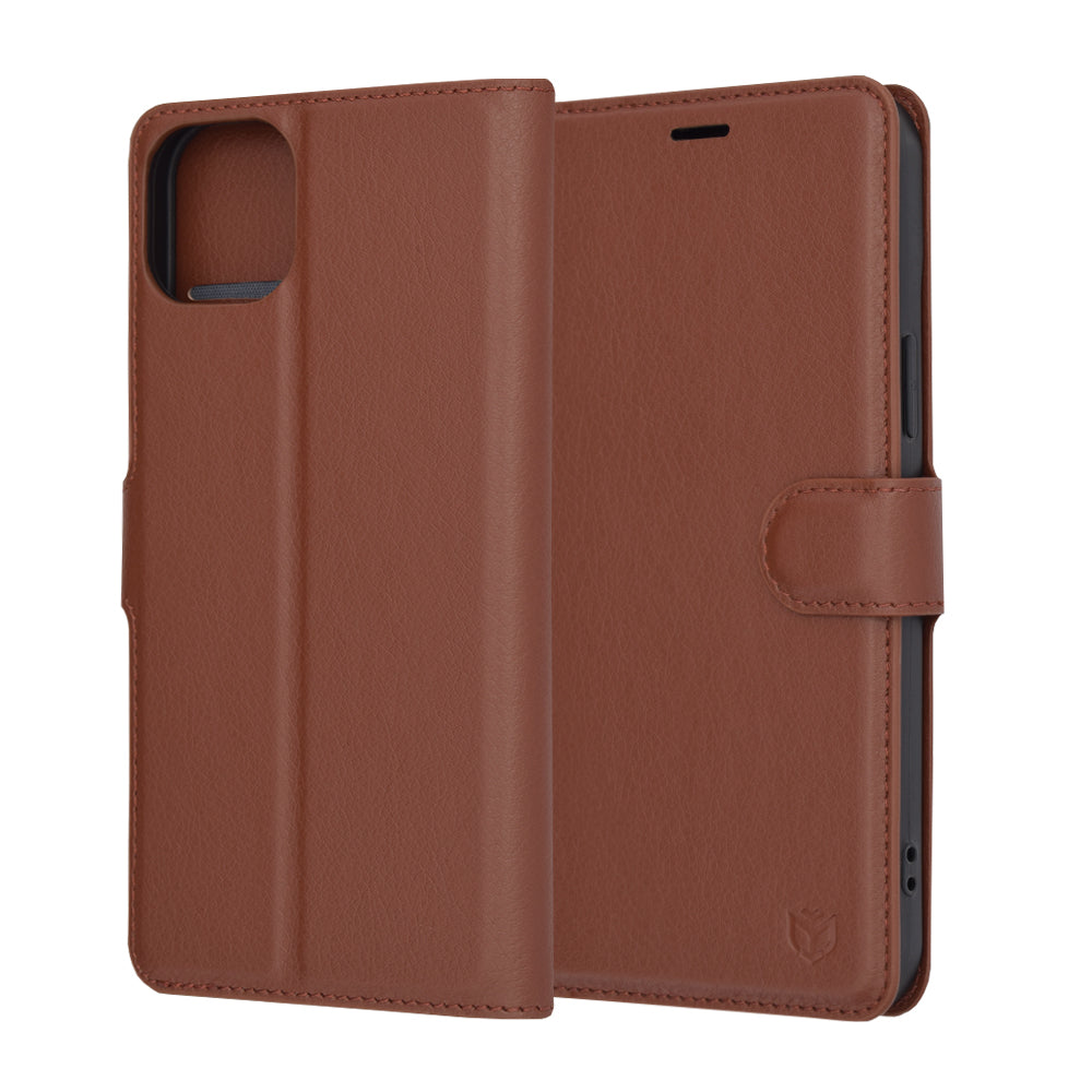 Futrola za Apple iPhone 15 Plus, Techsuit, Leather Folio, Smeđa
