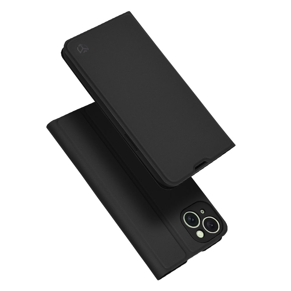 Maska za Apple iPhone 15 Plus, Techsuit, Magskin Book, Crna