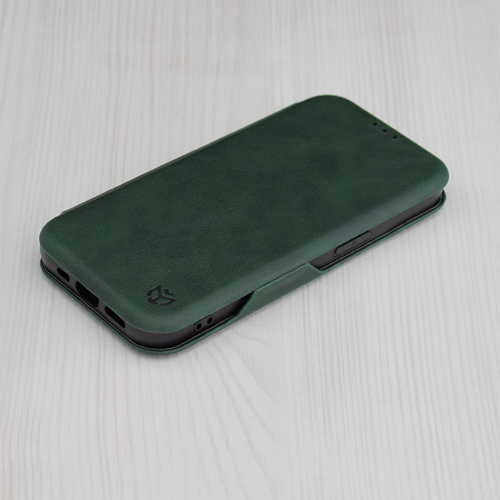 Maska za Apple iPhone 15 Plus, Techsuit, Safe Wallet Plus, Zelena
