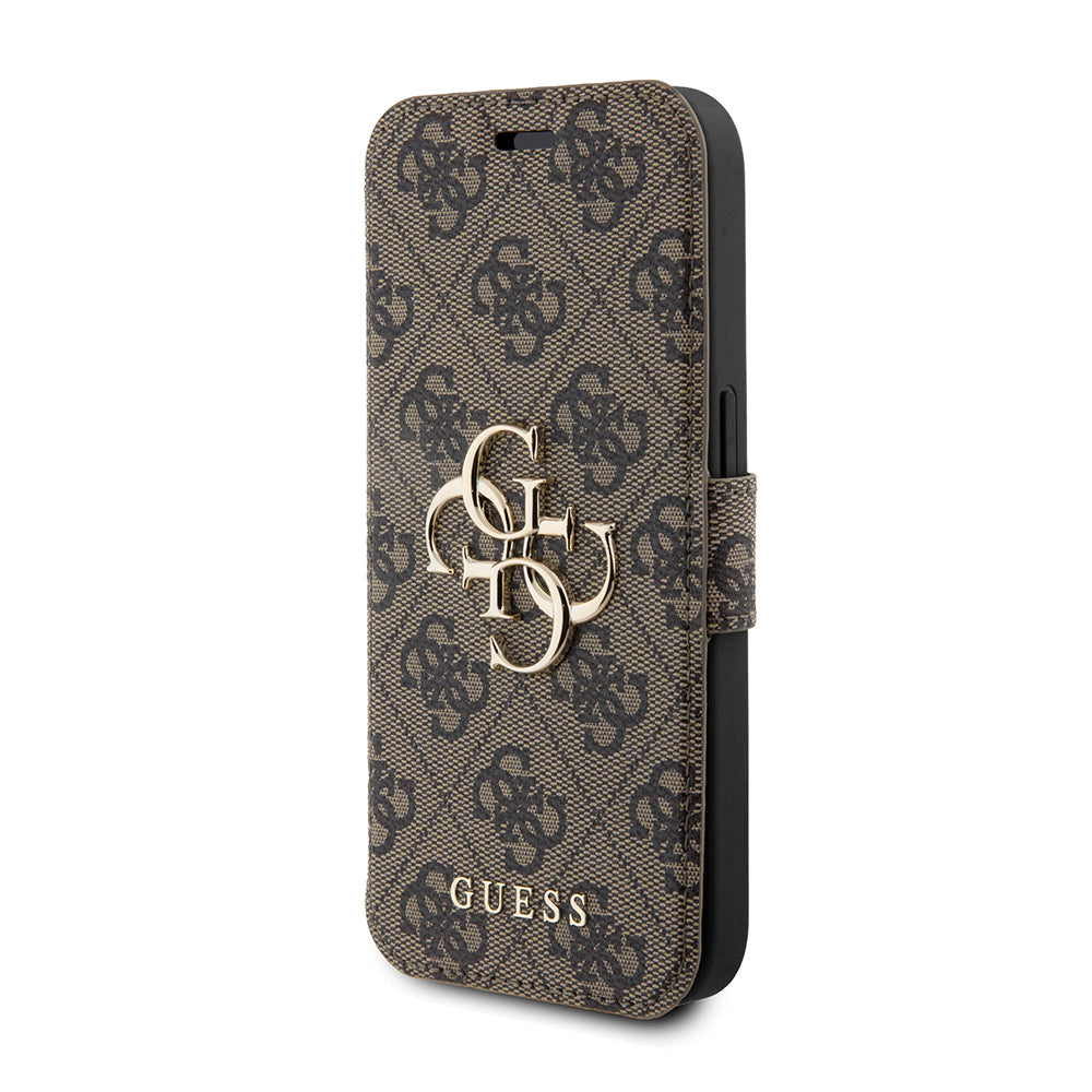 Futrola za Apple iPhone 15 Pro, Guess, 4G Book, Smeđa