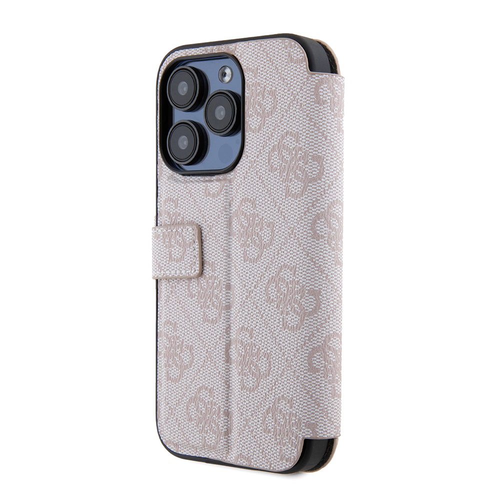 Futrola za Apple iPhone 15 Pro, Guess, 4G Book, Roza