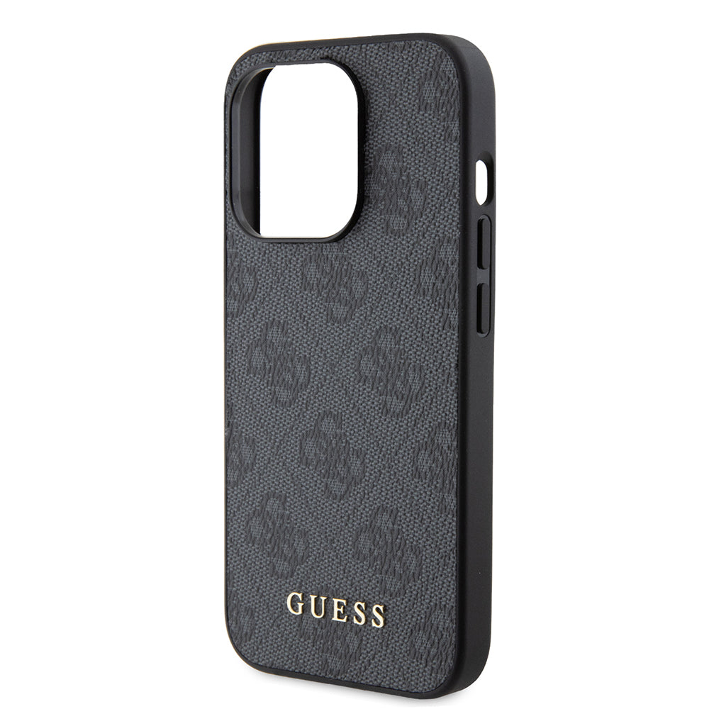 Futrola za Apple iPhone 15 Pro, Guess, 4G Metal Gold Logo, Siva