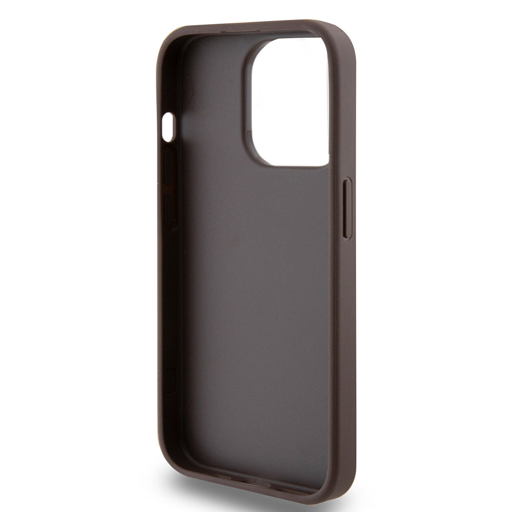 Futrola za Apple iPhone 15 Pro, Guess, 4G Metal Gold Logo, Smeđa