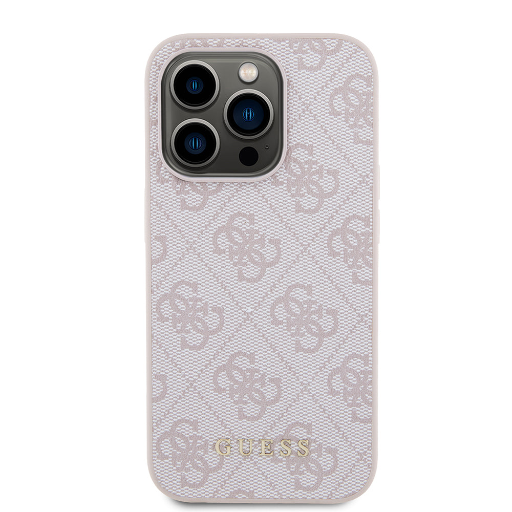 Futrola za Apple iPhone 15 Pro, Guess, 4G Metal Gold Logo, Roza
