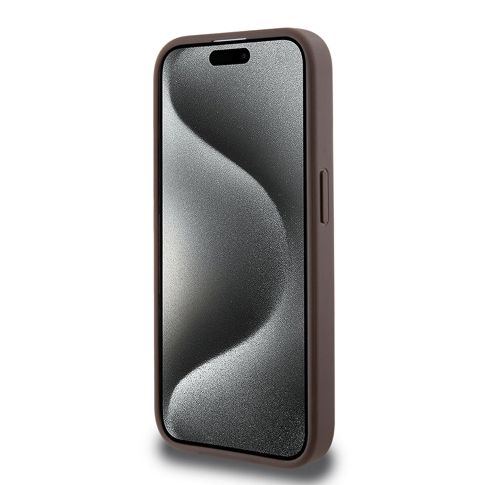 Futrola za Apple iPhone 15 Pro, Guess, 4G Stripe, Smeđa