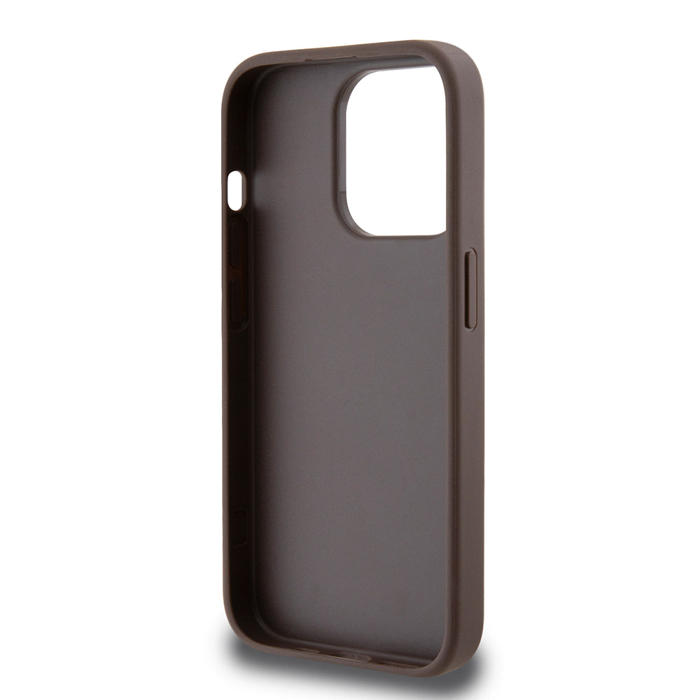 Futrola za Apple iPhone 15 Pro, Guess, 4G Stripe, Smeđa