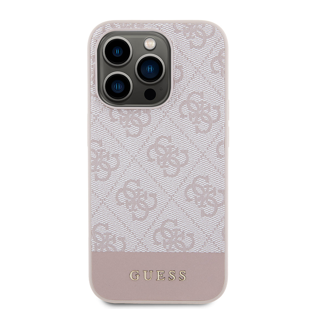 Futrola za Apple iPhone 15 Pro, Guess, 4G Stripe, Roza