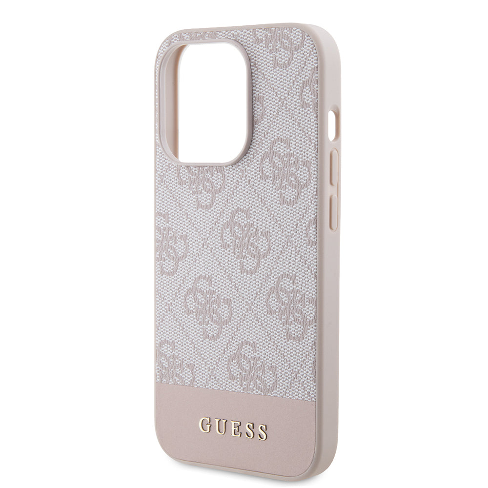 Futrola za Apple iPhone 15 Pro, Guess, 4G Stripe, Roza