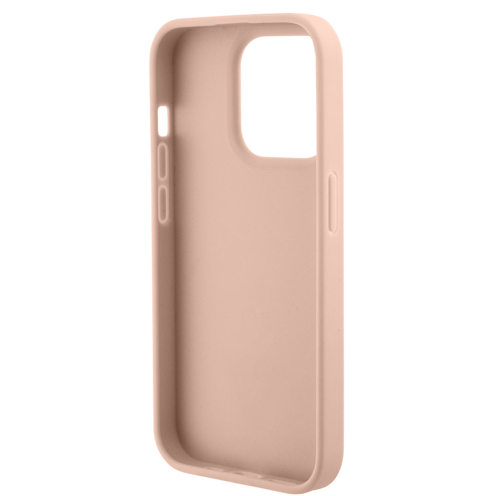Futrola za Apple iPhone 15 Pro, Guess, Croco Triangle Metal Logo, Roza