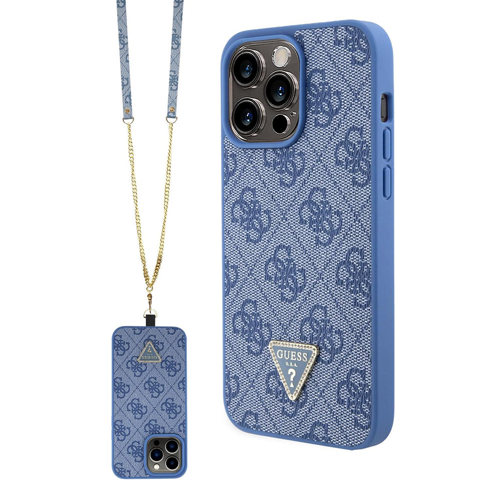 Futrola za Apple iPhone 15 Pro, Guess, Crossbody 4G Metal Logo, Plava
