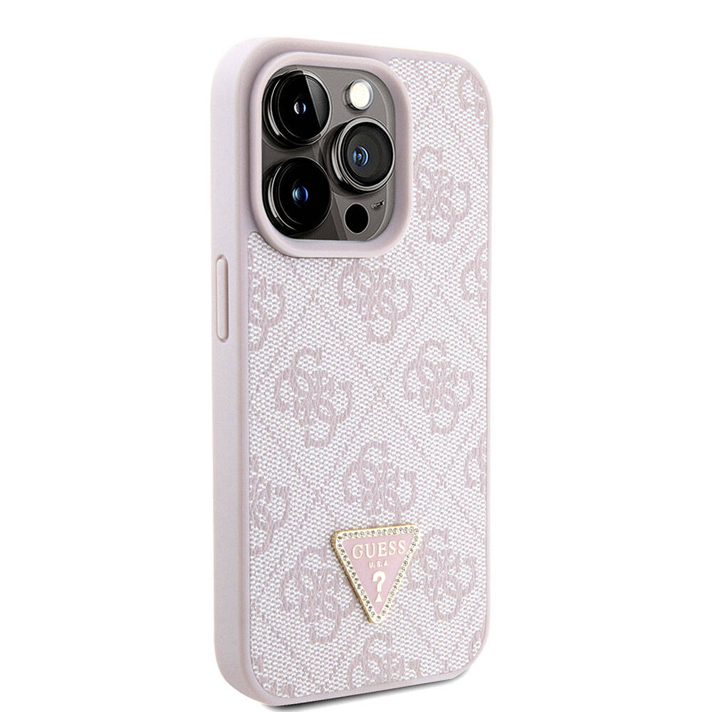 Futrola za Apple iPhone 15 Pro, Guess, Crossbody 4G Metal Logo, Roza