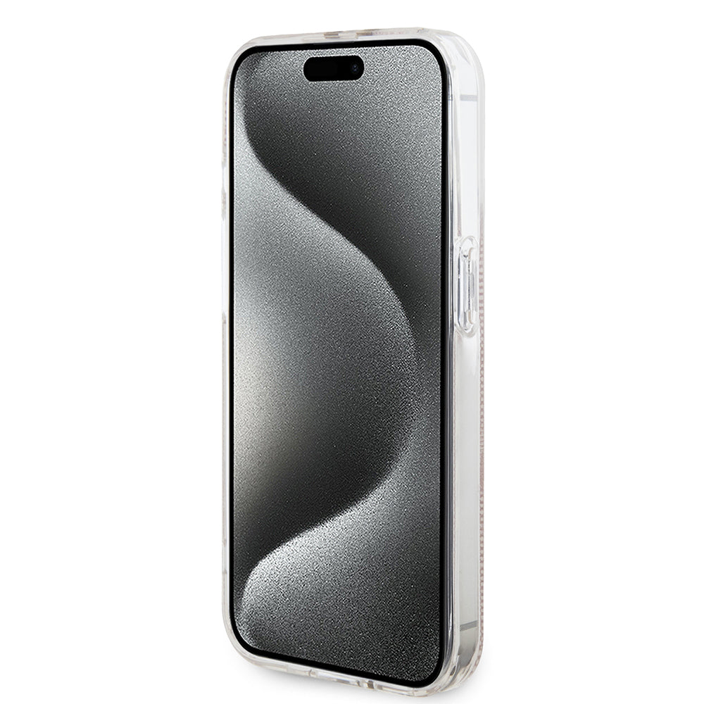 Futrola za Apple iPhone 15 Pro, Guess, IML 4G Gold Stripe, Roza