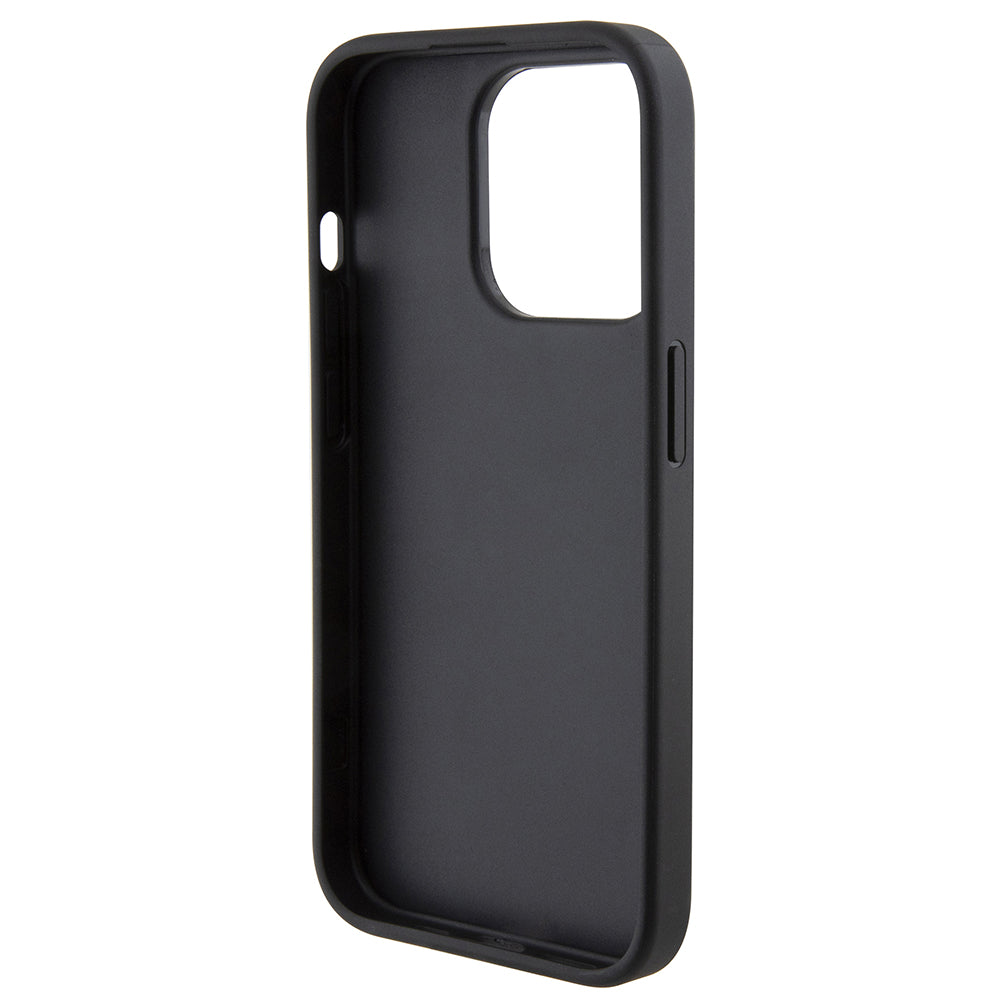 Futrola za Apple iPhone 15 Pro, Karl Lagerfeld, Diagonal Quilted K uzorak, Crna