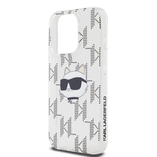 Futrola za Apple iPhone 15 Pro, Karl Lagerfeld, IML Electroplated Choupette Head, Prozirna