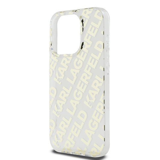 Futrola za Apple iPhone 15 Pro, Karl Lagerfeld, IML Electroplated Repeated Logo, Zlatna