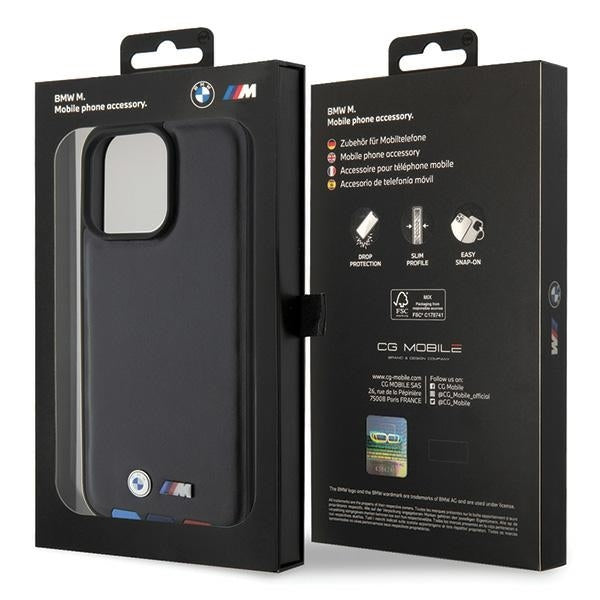 Futrola za Apple iPhone 15 Pro Max, BMW, Stamp Tricolor, Crna