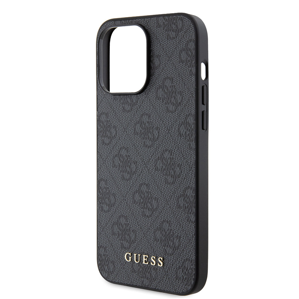 Futrola za Apple iPhone 15 Pro Max, Guess, 4G Metal Gold Logo, Siva