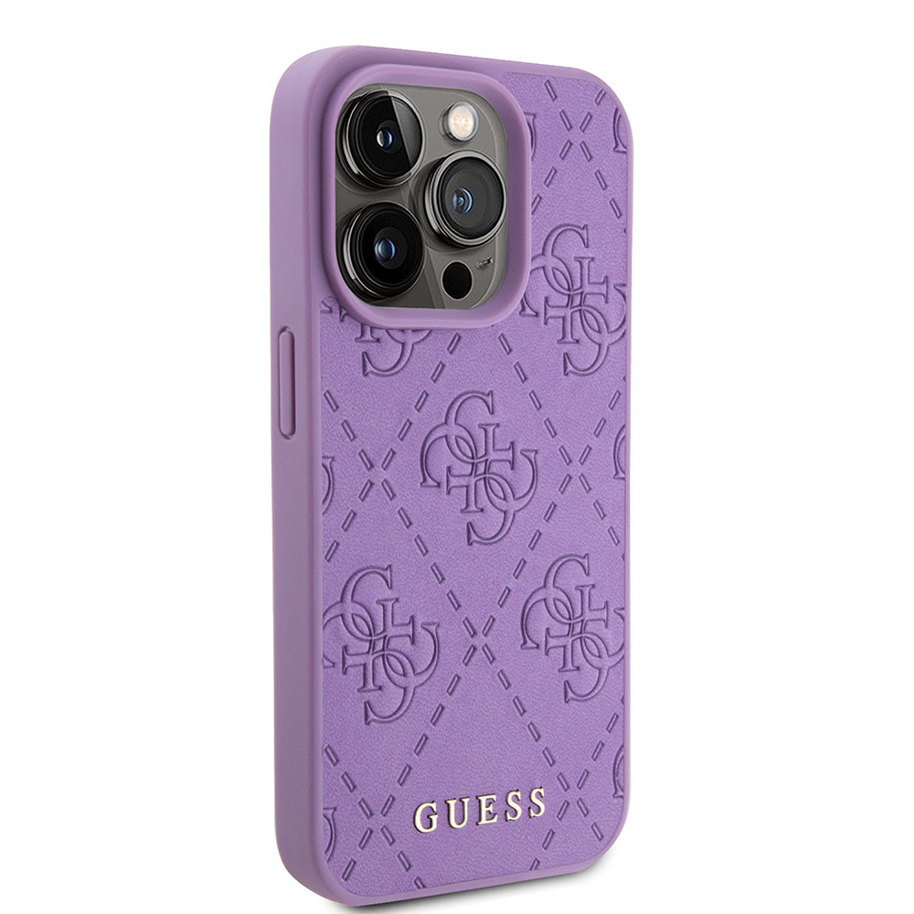 Futrola za Apple iPhone 15 Pro Max, Guess, 4G Stamped, Svijetlo Ljubičasta