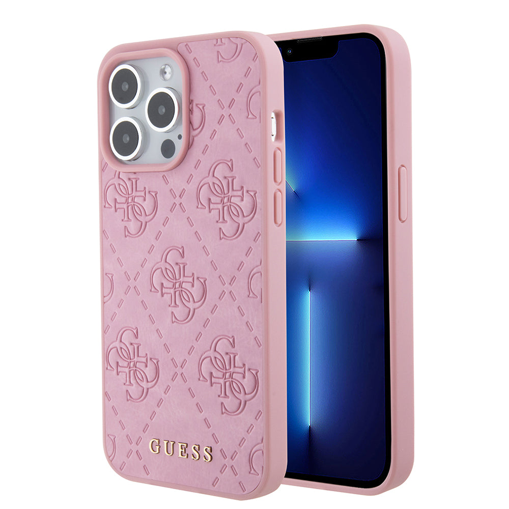 Futrola za Apple iPhone 15 Pro Max, Guess, 4G Stamped, Roza
