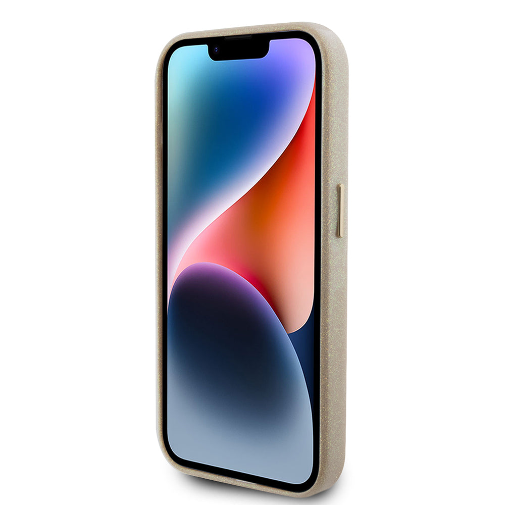 Futrola za Apple iPhone 15 Pro Max, Guess, Glitter Glossy Script, Bež