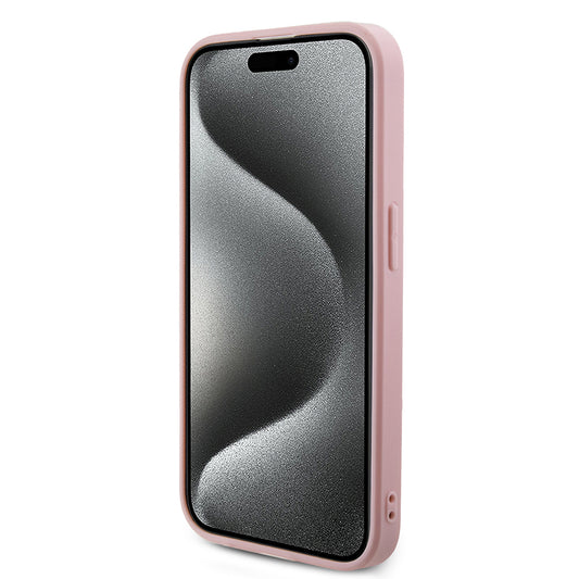 Futrola za Apple iPhone 15 Pro Max, Guess, Iridescent Metal Script, Roza