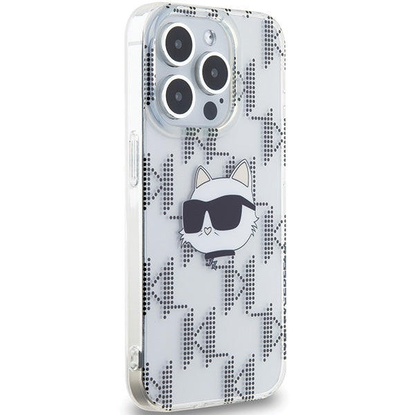 Futrola za Apple iPhone 15 Pro Max, Karl Lagerfeld, IML Electroplated Choupette Head, Prozirna