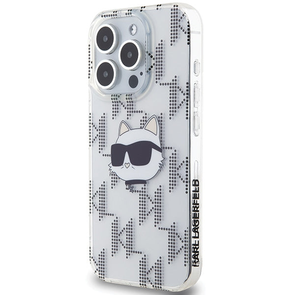 Futrola za Apple iPhone 15 Pro Max, Karl Lagerfeld, IML Electroplated Choupette Head, Prozirna