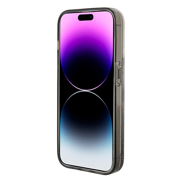 Futrola za Apple iPhone 15 Pro Max, Karl Lagerfeld, Liquid Glitter Ikonik Karl, Prozirna