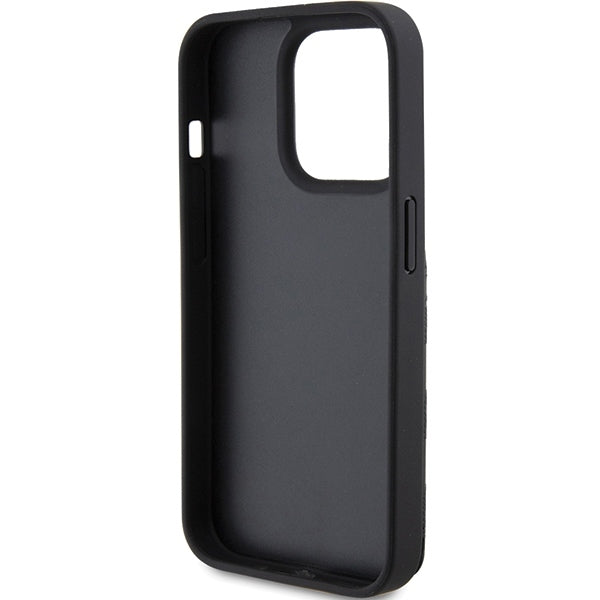 Futrola za Apple iPhone 15 Pro Max, Karl Lagerfeld, Saffiano Cardslots and Stand Monogram Ikonik Karl, Crna