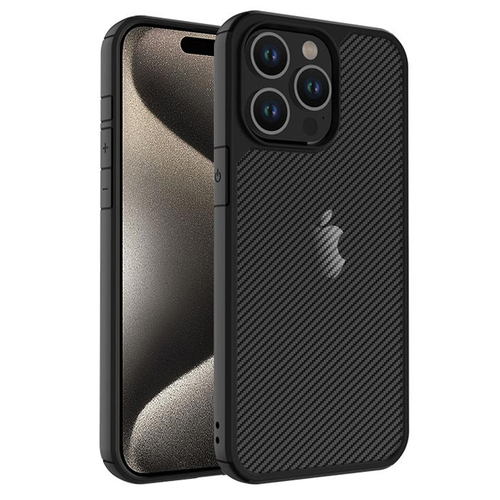 Futrola za Apple iPhone 15 Pro Max, Techsuit, CarbonFuse, Crna
