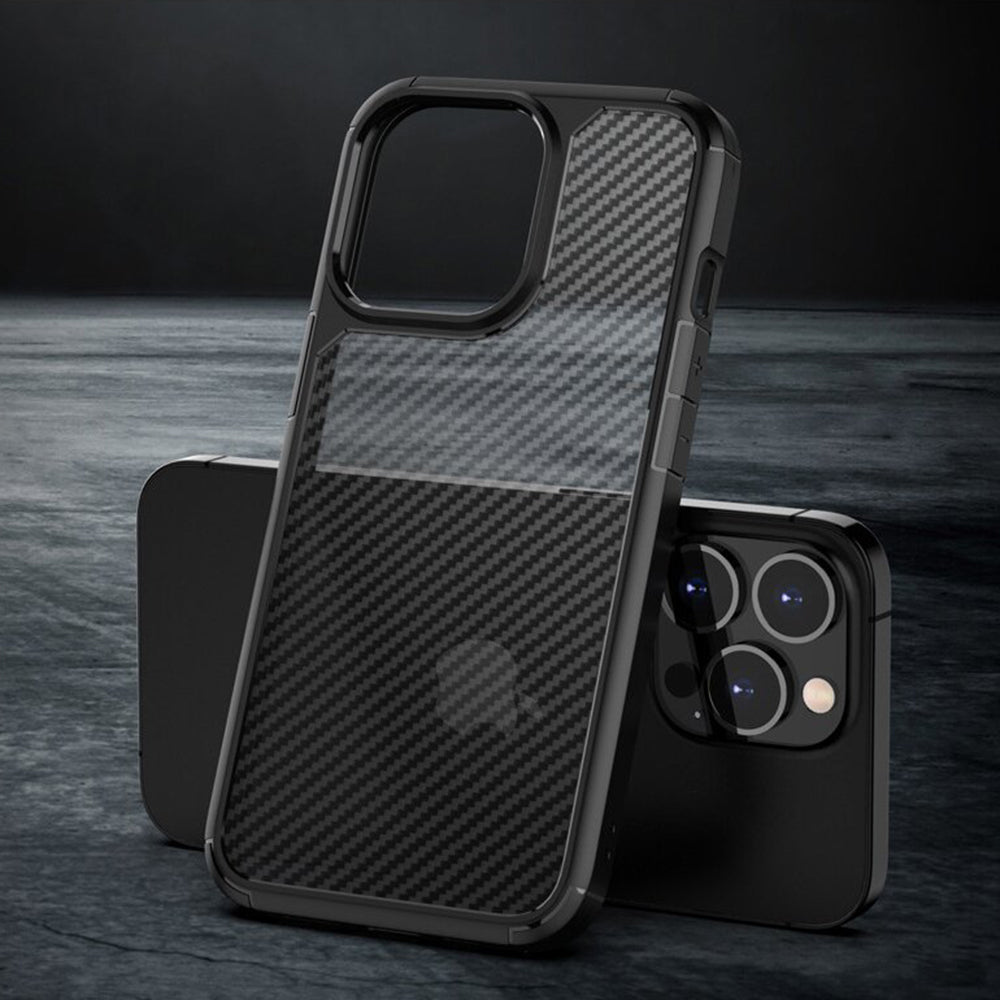 Futrola za Apple iPhone 15 Pro Max, Techsuit, CarbonFuse, Crna
