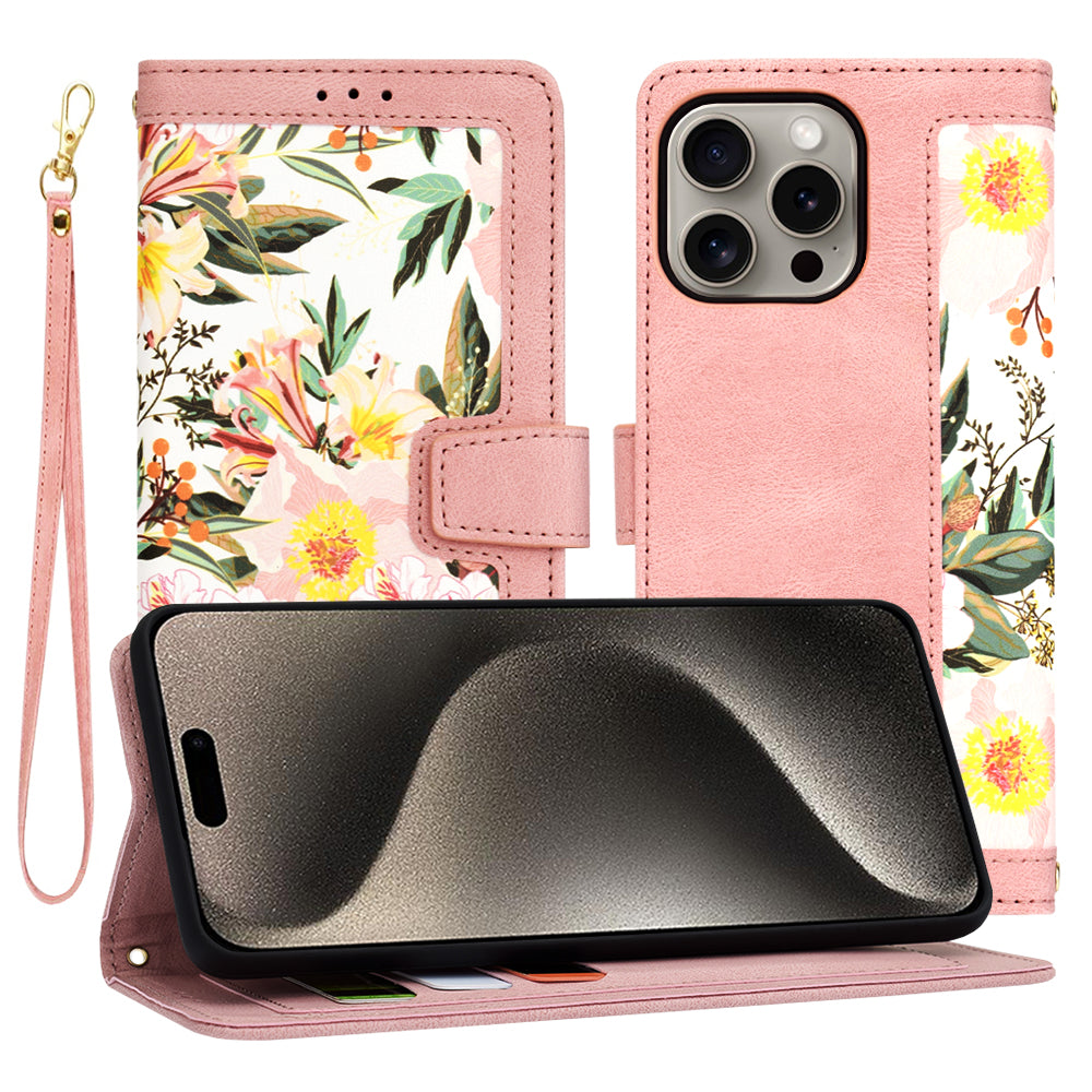 Maska za Apple iPhone 15 Pro Max, Techsuit, FlipCraft, Roza