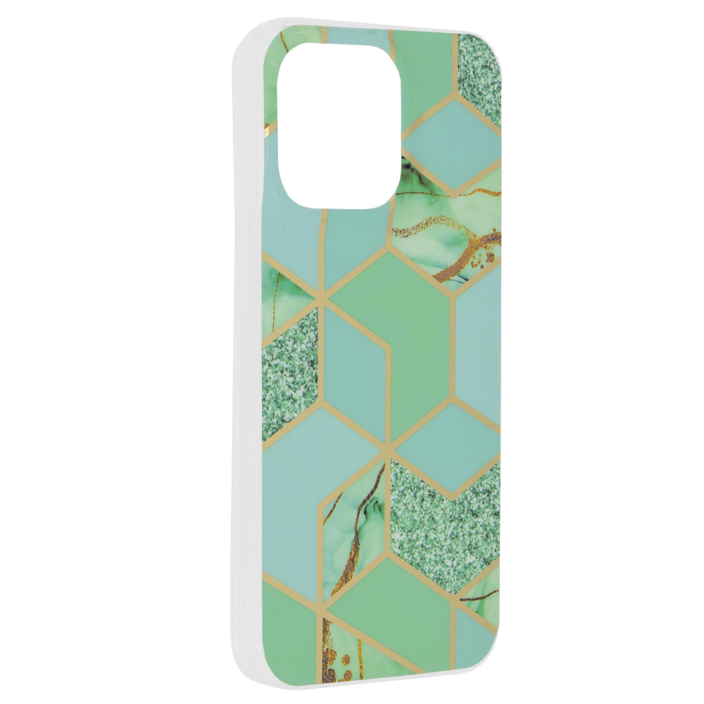 Maska za Apple iPhone 15 Pro Max, Techsuit, Marble, Zelena